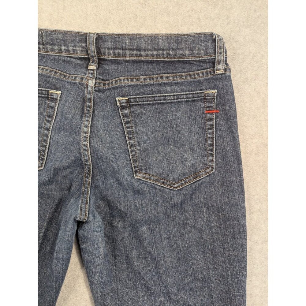 Gap Jeans Womens Size 10 Blue Classic Straight Leg Stretch Low Rise Whiskers Y2K - Picture 10 of 16